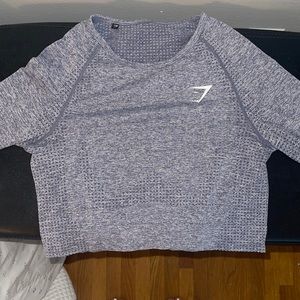 Gymshark long sleeve crop, Steele blue